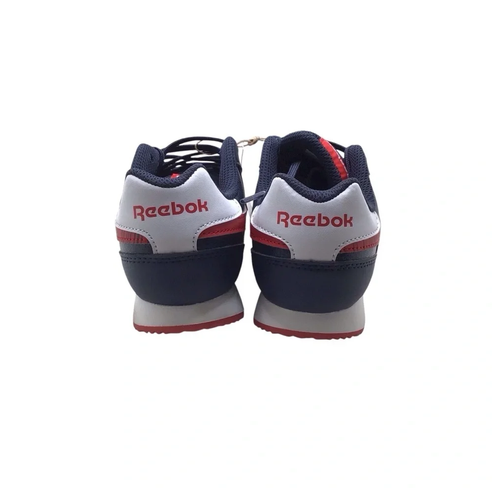 Reebok Royal CL Jog 3.0 Kids Sneakers Size 1 Navy Red White Retro Runner NIB